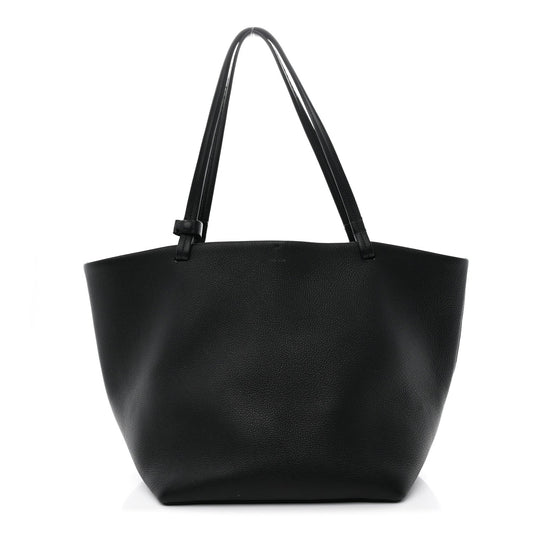 Grained Calfskin Park Tote Three Black