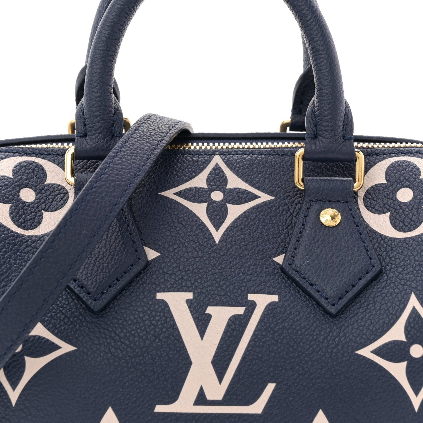 Empreinte Monogram Giant Speedy Bandouliere 20 Navy Creme
