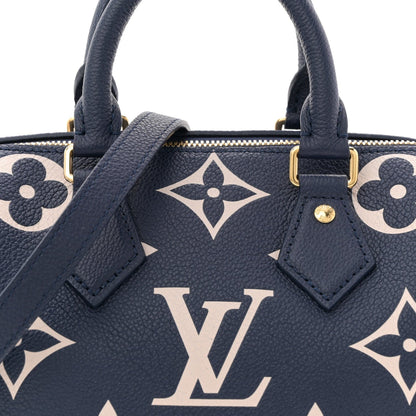 Empreinte Monogram Giant Speedy Bandouliere 20 Navy Creme