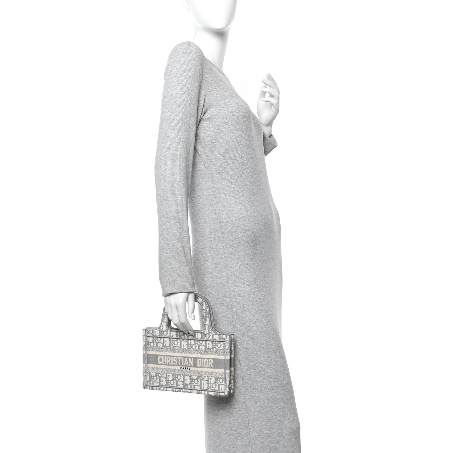 Oblique Mini Book Tote Grey Multicolor
