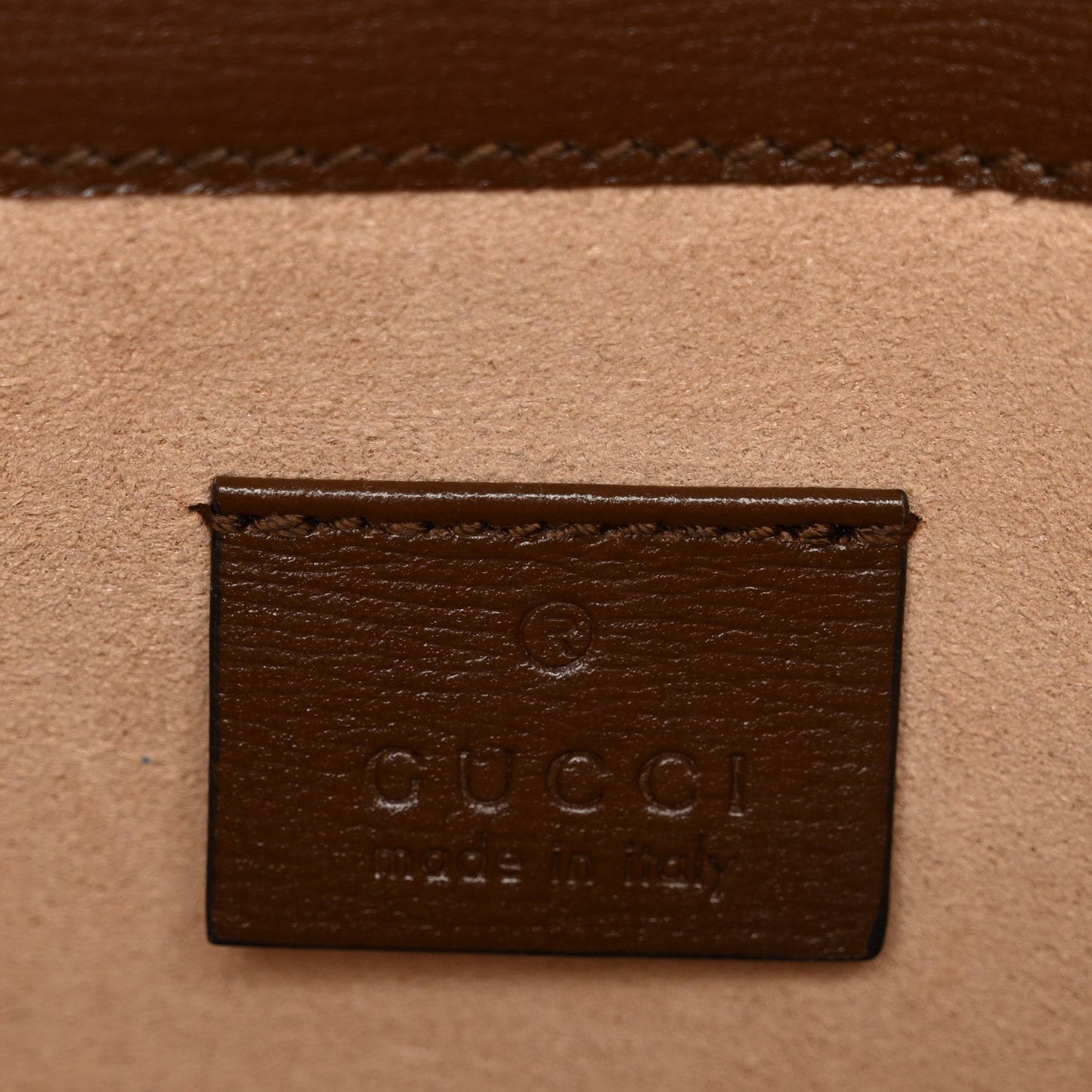 GG Supreme Monogram Mini Horsebit 1955 Shoulder Bag Beige Brown Sugar
