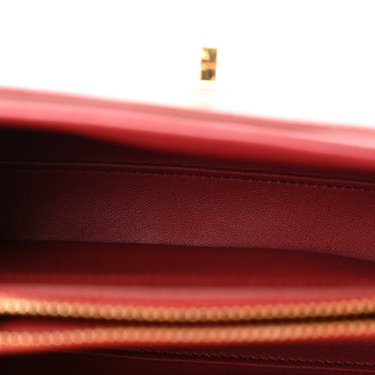 Satinated Calfskin Mini 16 Top Handle Bag Raspberry
