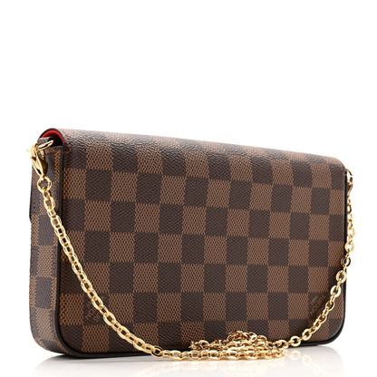Damier Ebene Pochette Felicie Chain Wallet