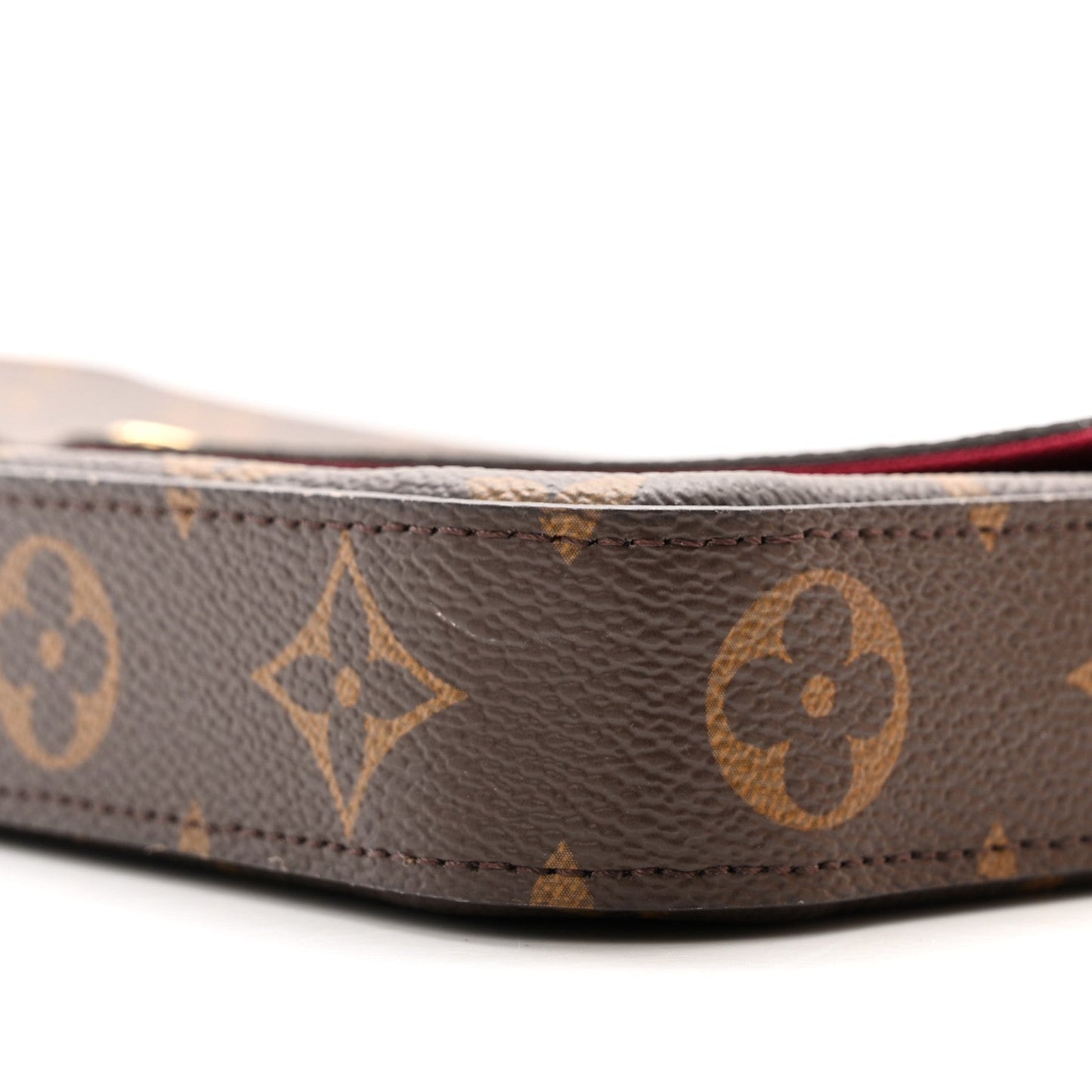 Monogram Pochette Felicie Chain Wallet Fuchsia