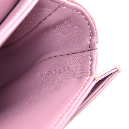 Shiny Calfskin Triomphe Mini Besace Clea Pastel Pink