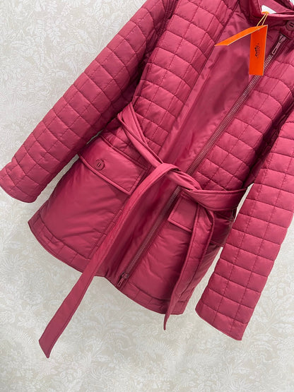 HM 25 Diamond-Guilted Padded Jacket Red Cotton and Polyester 302845