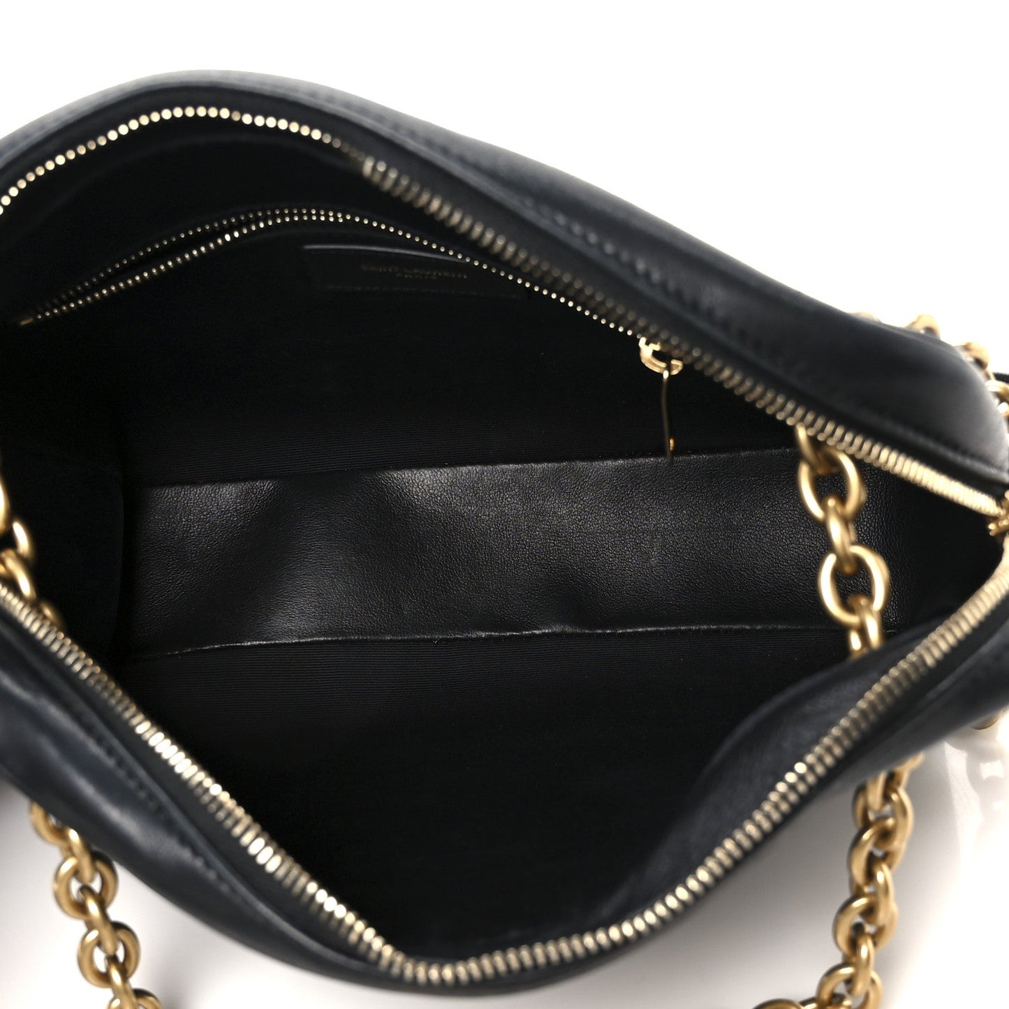 Lambskin Quilted Le Maillon Chain Strap Crossbody Black