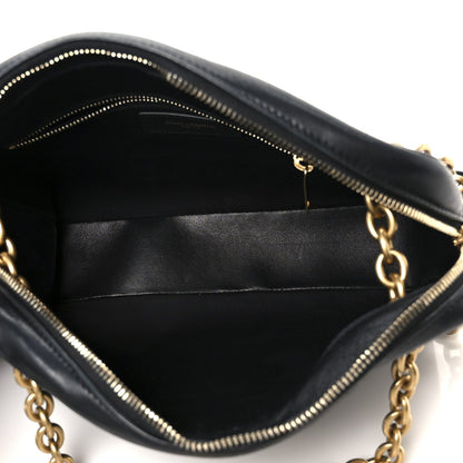 Lambskin Quilted Le Maillon Chain Strap Crossbody Black