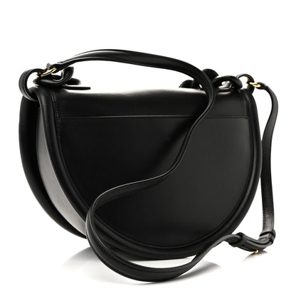 Calfskin Aura Shoulder Bag Black