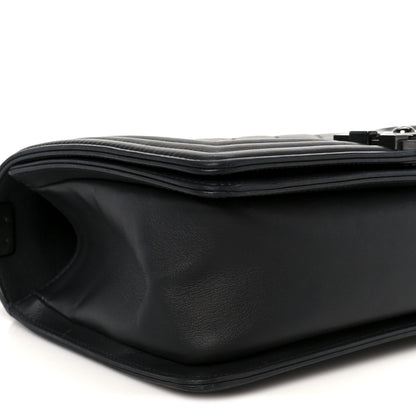 Calfskin Quilted Medium Boy Flap So Black