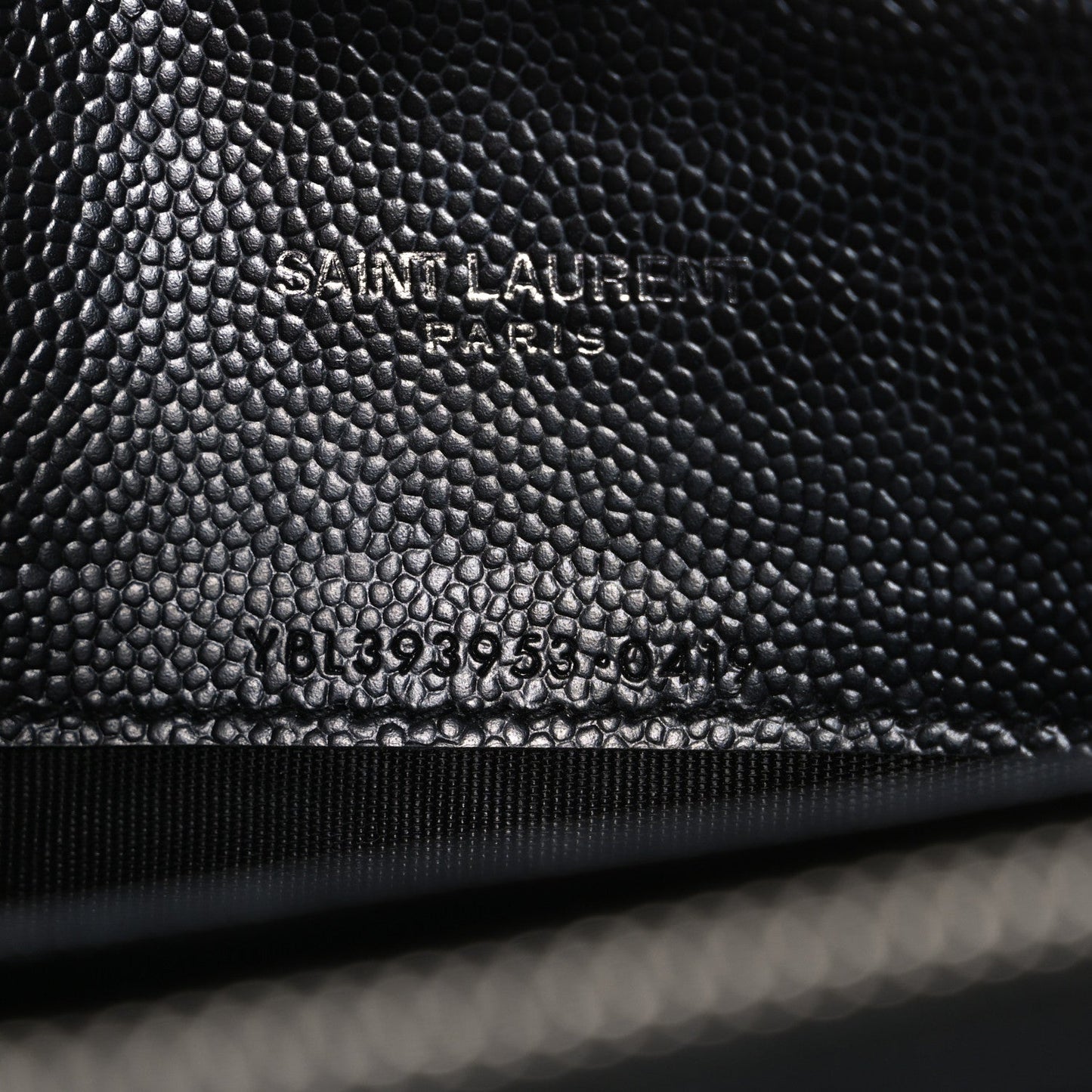 Grain De Poudre Matelasse Chevron Monogram Chain Wallet Black