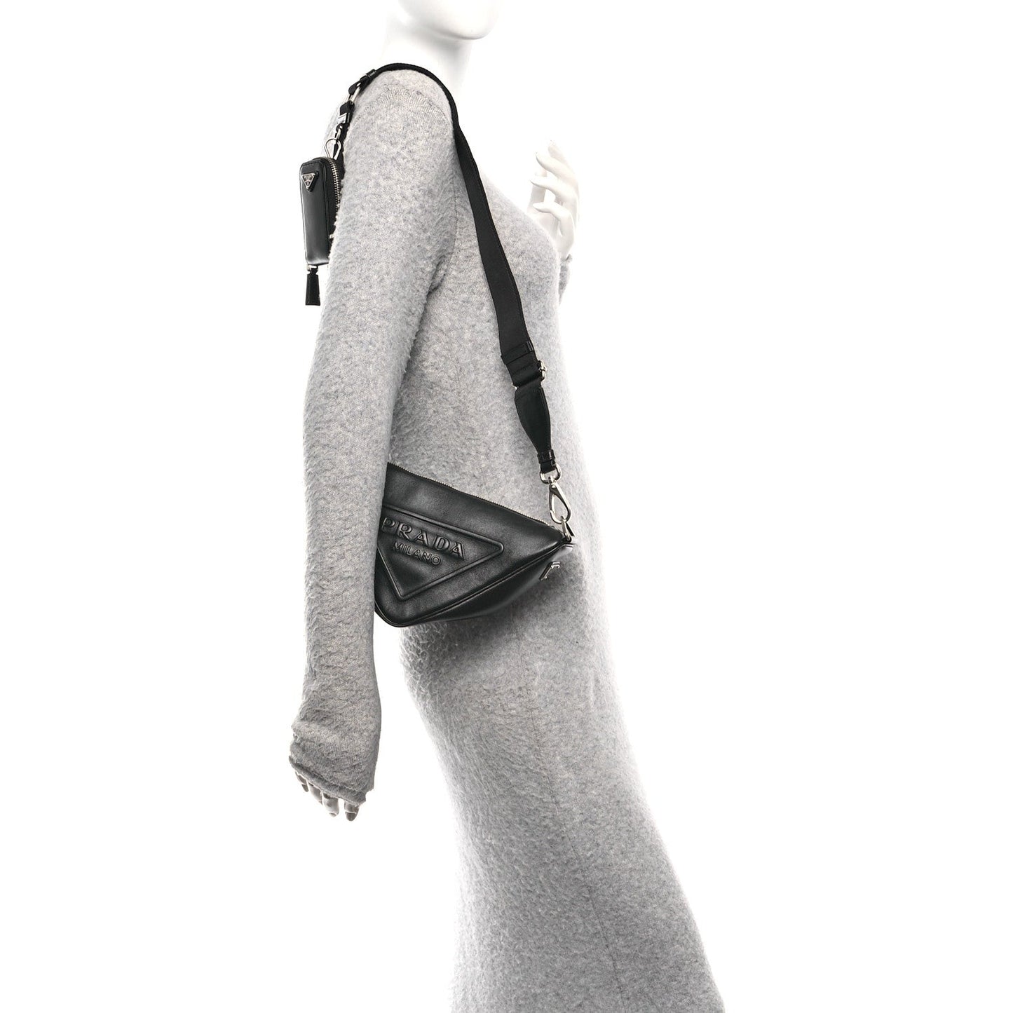 Grace Lux Triangle Shoulder Bag Black