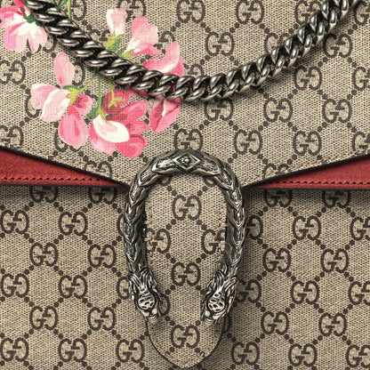 GG Supreme Monogram Blooms Medium Dionysus Shoulder Bag Beige Multicolor Dry Rose
