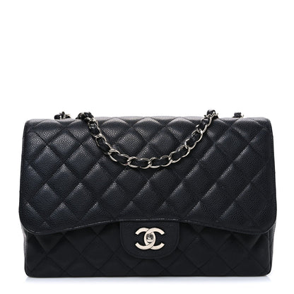 Caviar Quilted Jumbo Single Flap Black