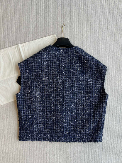 CC 25 Sleeveless Vest Yb Navy Blue Polyamide Cotton 237719