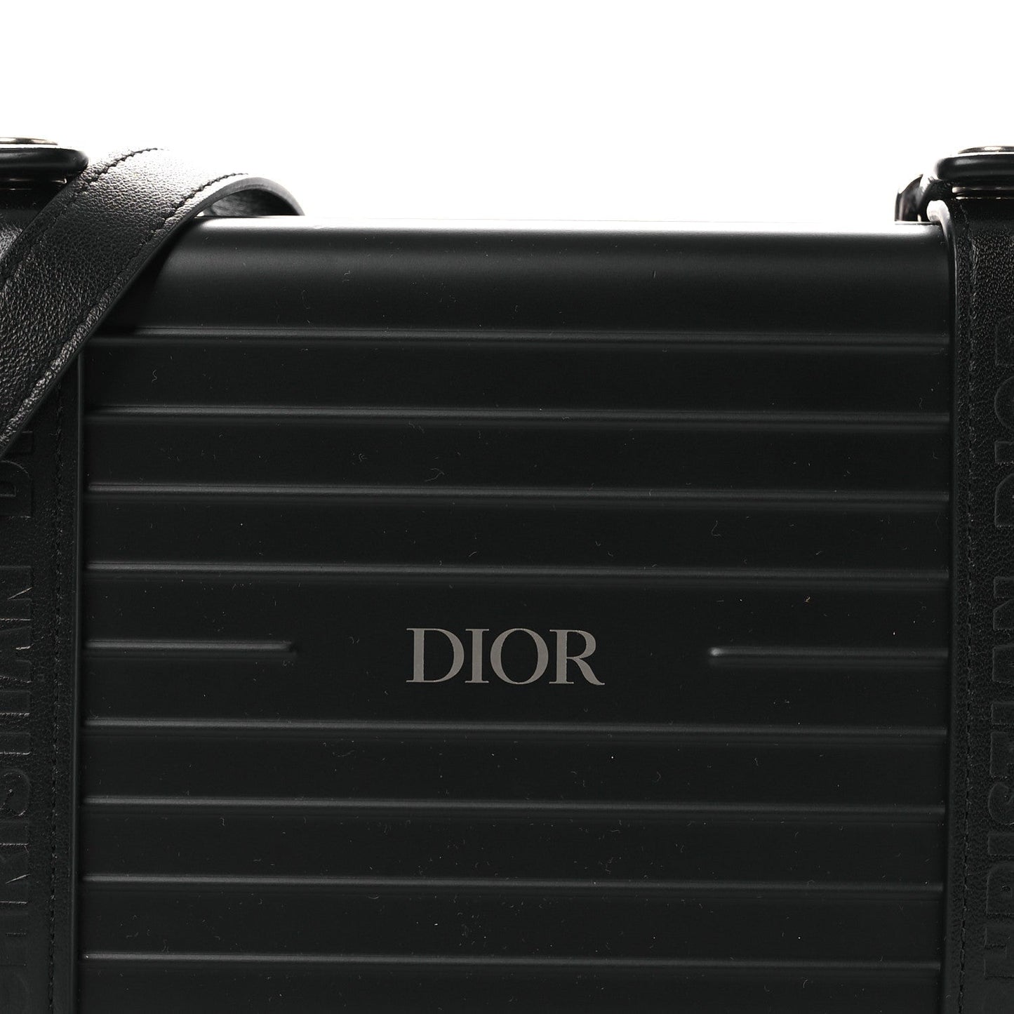 X RIMOWA Aluminum Personal Clutch On Strap Black