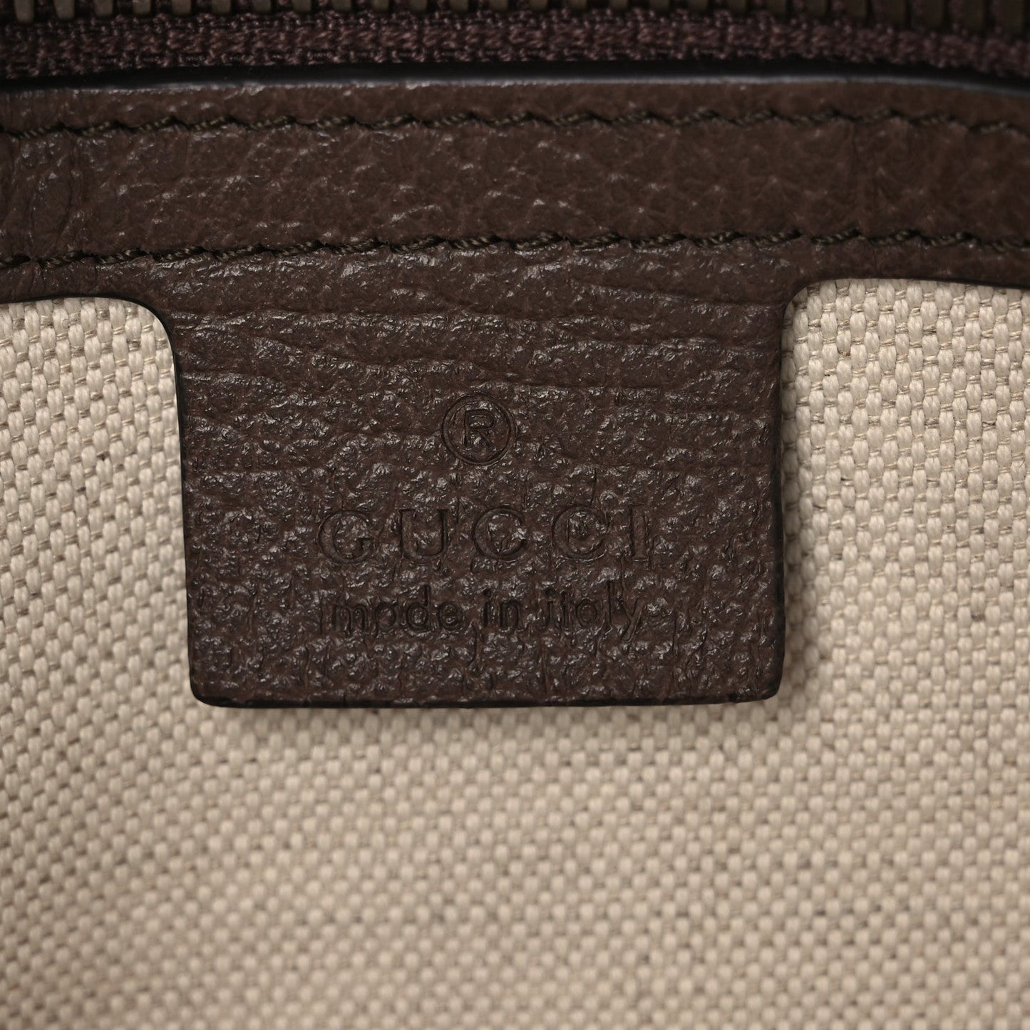 Soft GG Supreme Monogram Medium Ophidia Belt Bag Dark Brown