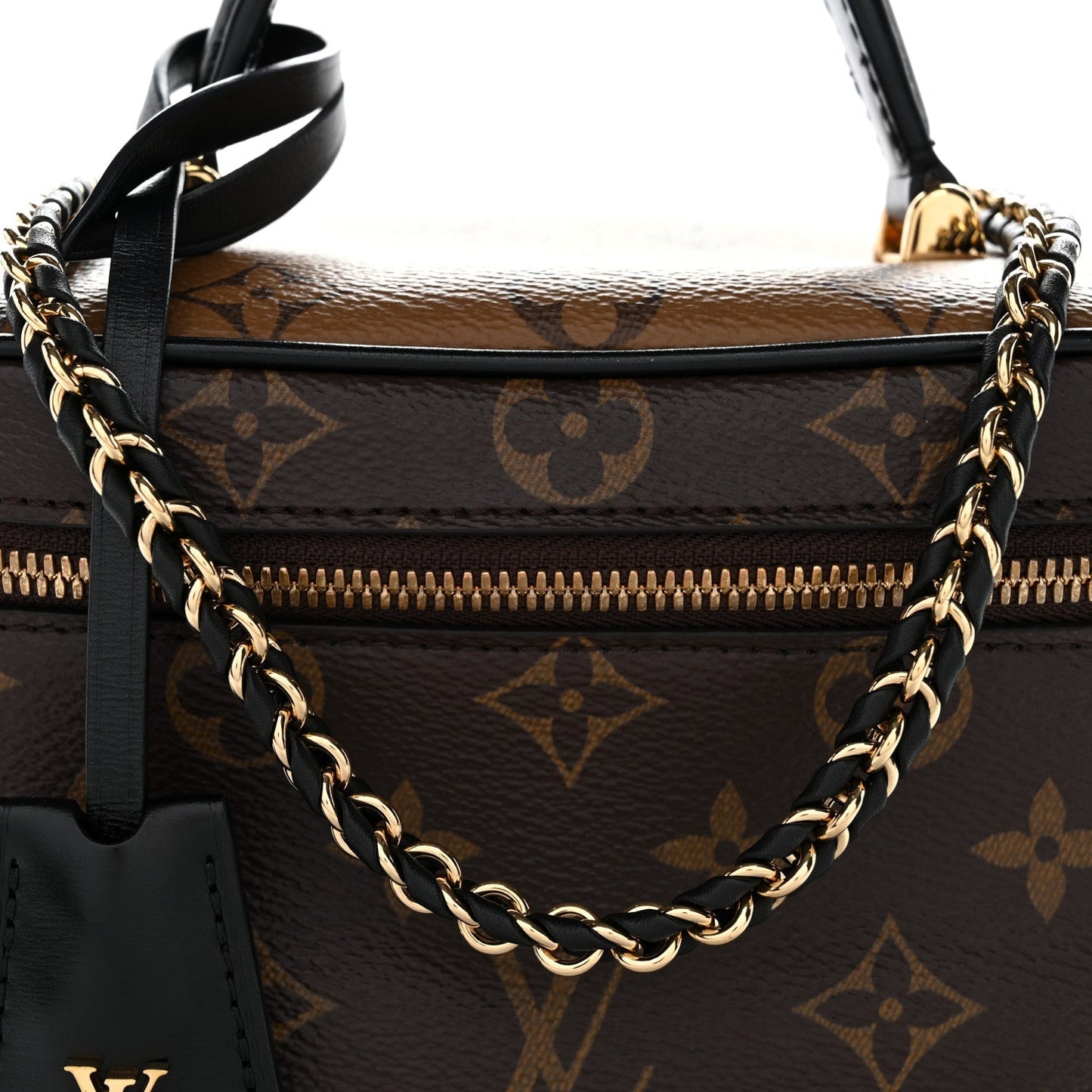 Reverse Monogram Vanity Chain Pouch