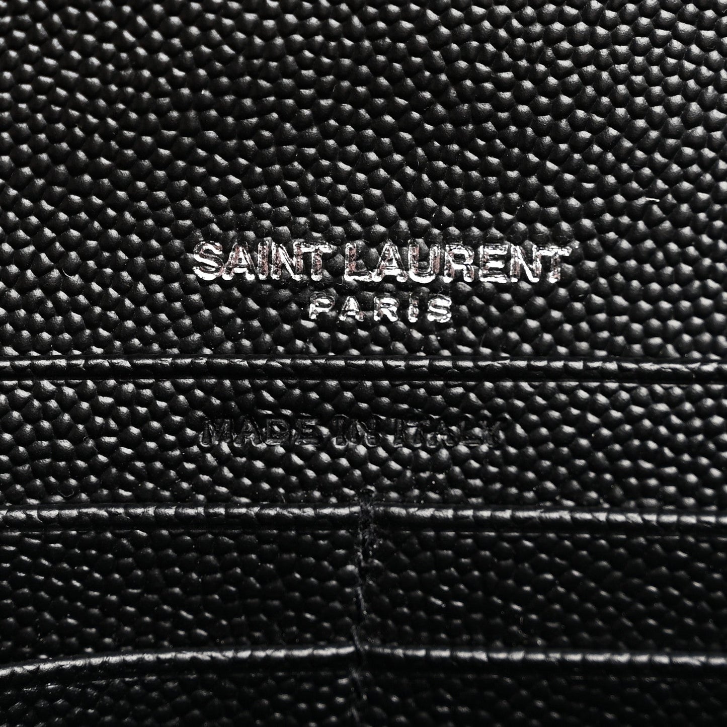 Grain De Poudre Matelasse Chevron Monogram Chain Wallet Black