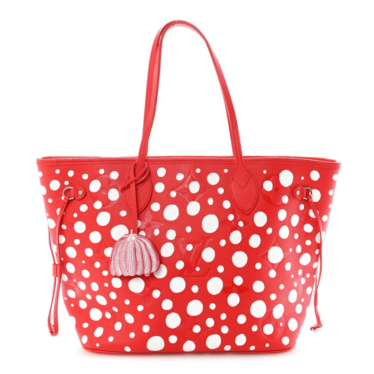 LV X YK Empreinte Infinity Dots Neverfull MM Rouge White