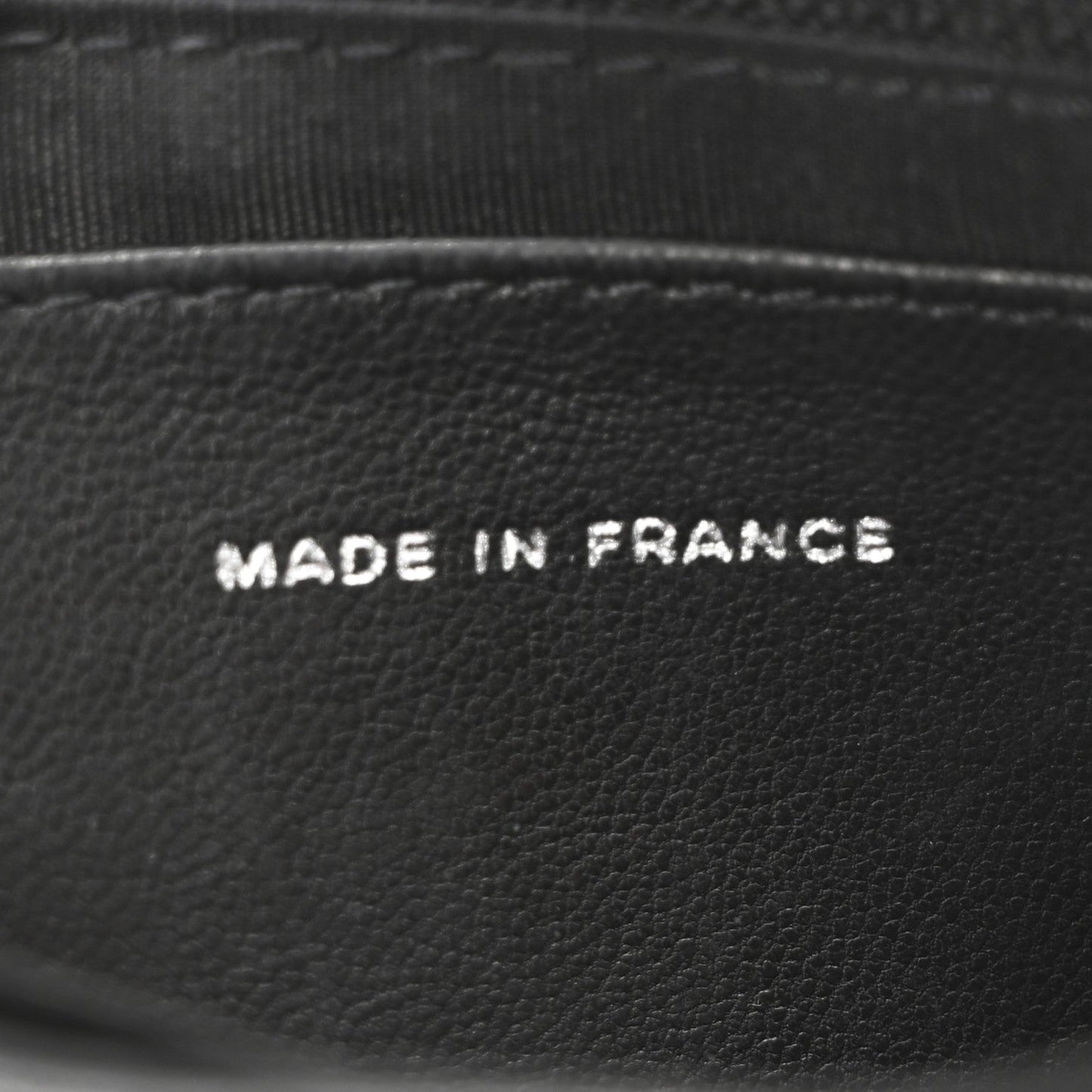 Lambskin Half Moon Wallet On Chain WOC Black
