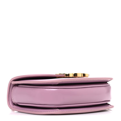 Shiny Calfskin Triomphe Mini Besace Clea Pastel Pink