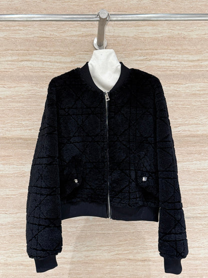 Dior 2025 Shearling Coat Black and Cream Wool Leather