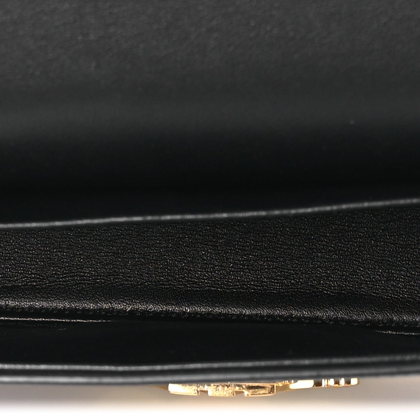 Shiny Calfskin Triomphe Shoulder Bag Black