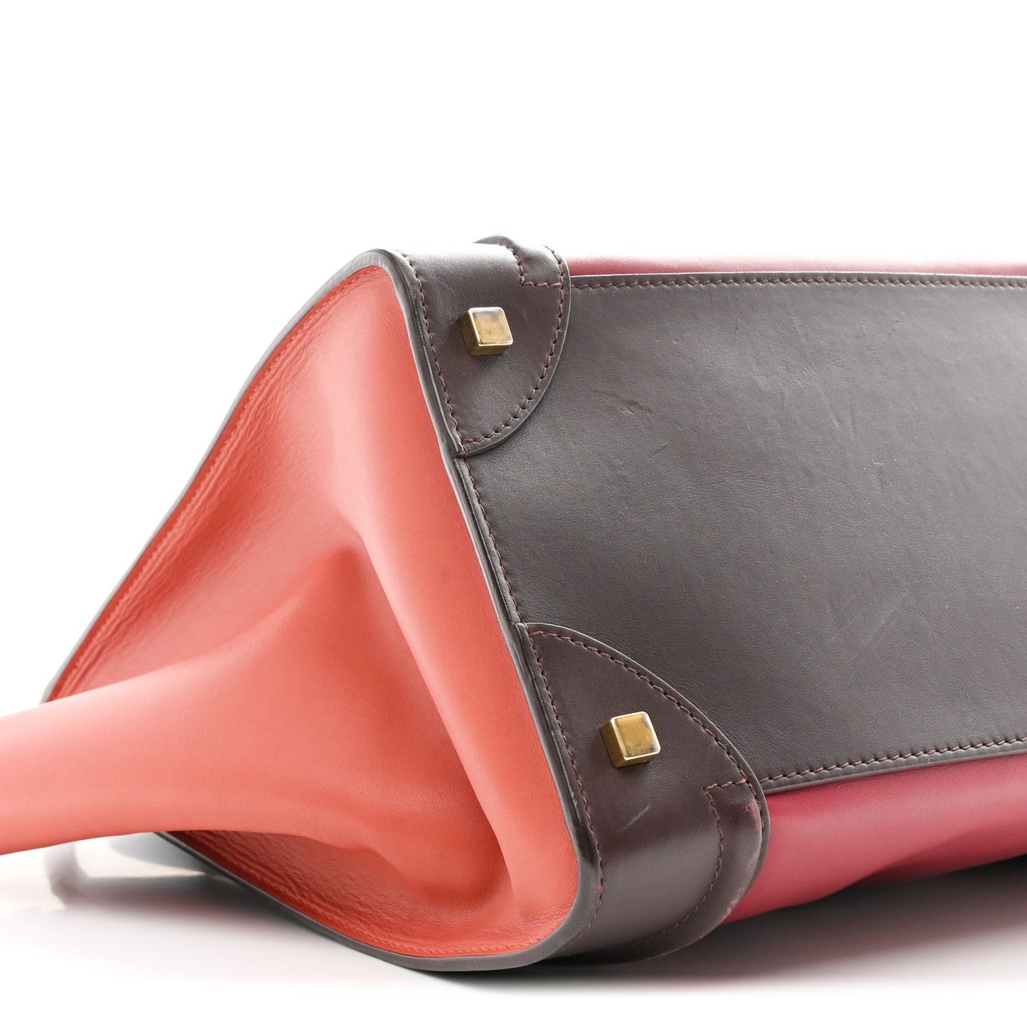 Satin Calfskin Mini Tri-Color Luggage Blood