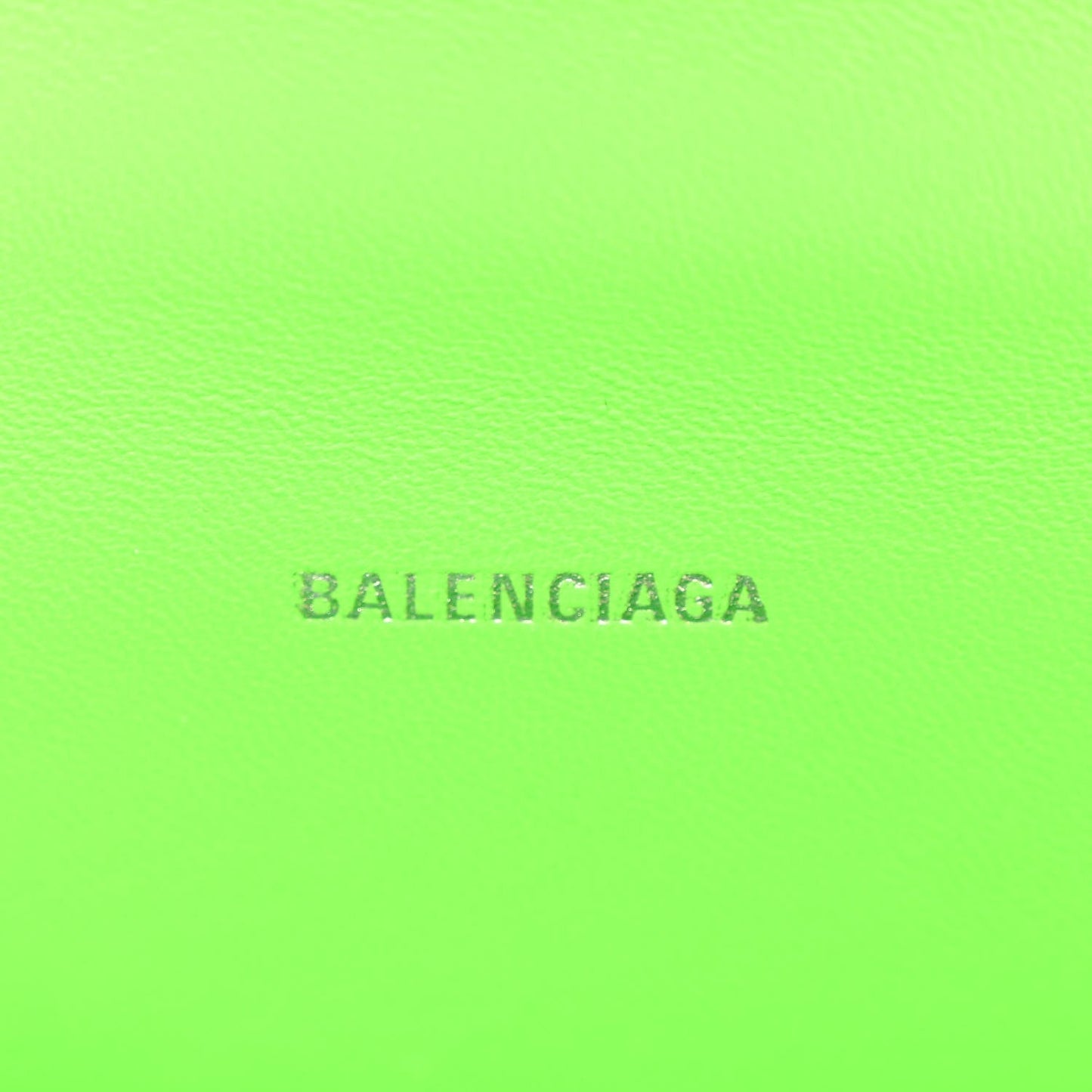 Shiny Box Calfskin Hourglass Top Handle Bag XS Fluo Green