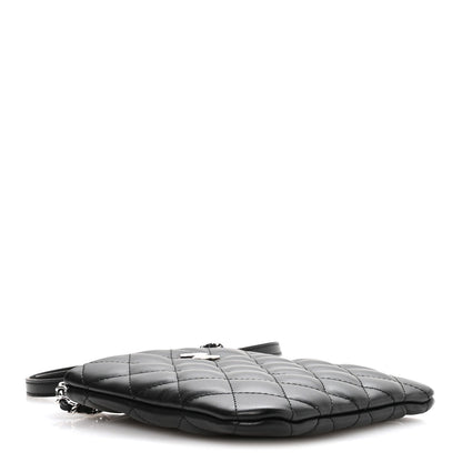 Lambskin Quilted Uniform Crossbody Bag Black