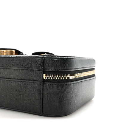 Caviar Quilted Medium CC Filigree Vanity Case Black