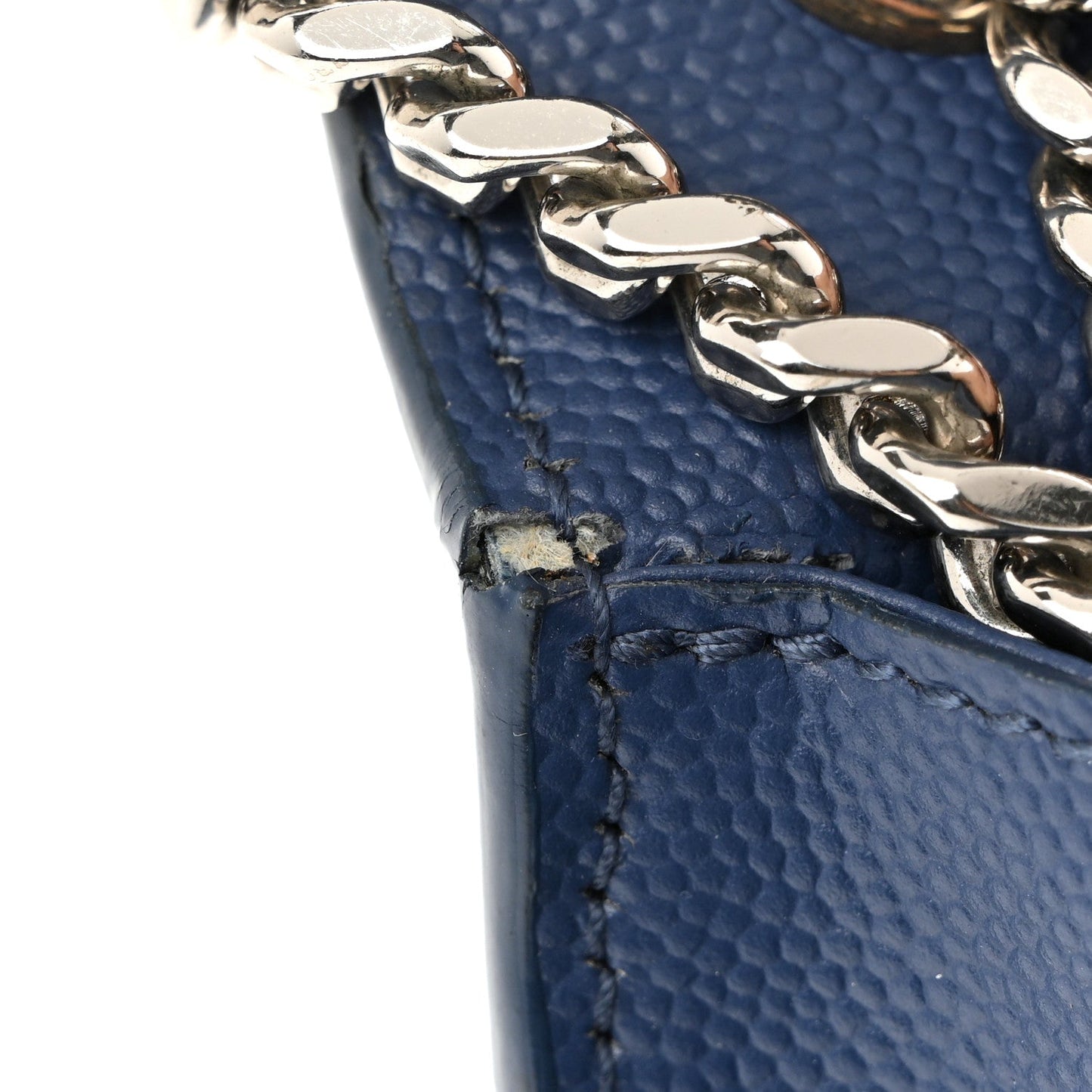 Grain De Poudre Medium Classic Monogram Kate Satchel Blue Charron