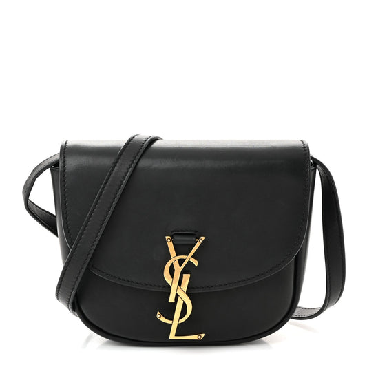 Smooth Calfskin Classic Monogram Small Kaia Satchel Black