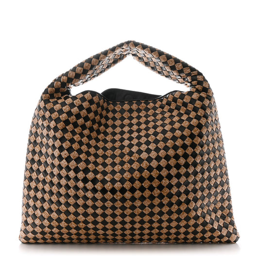 Nappa Raffia Intrecciato Large Hop Fondant Natural