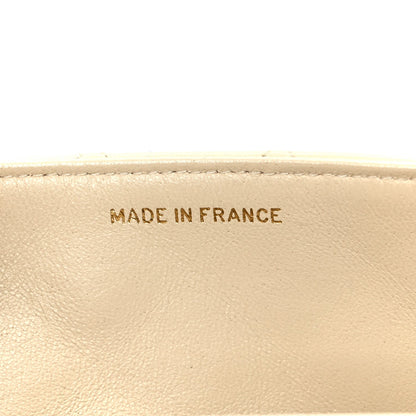 Lambskin Quilted Medium Single Flap Beige