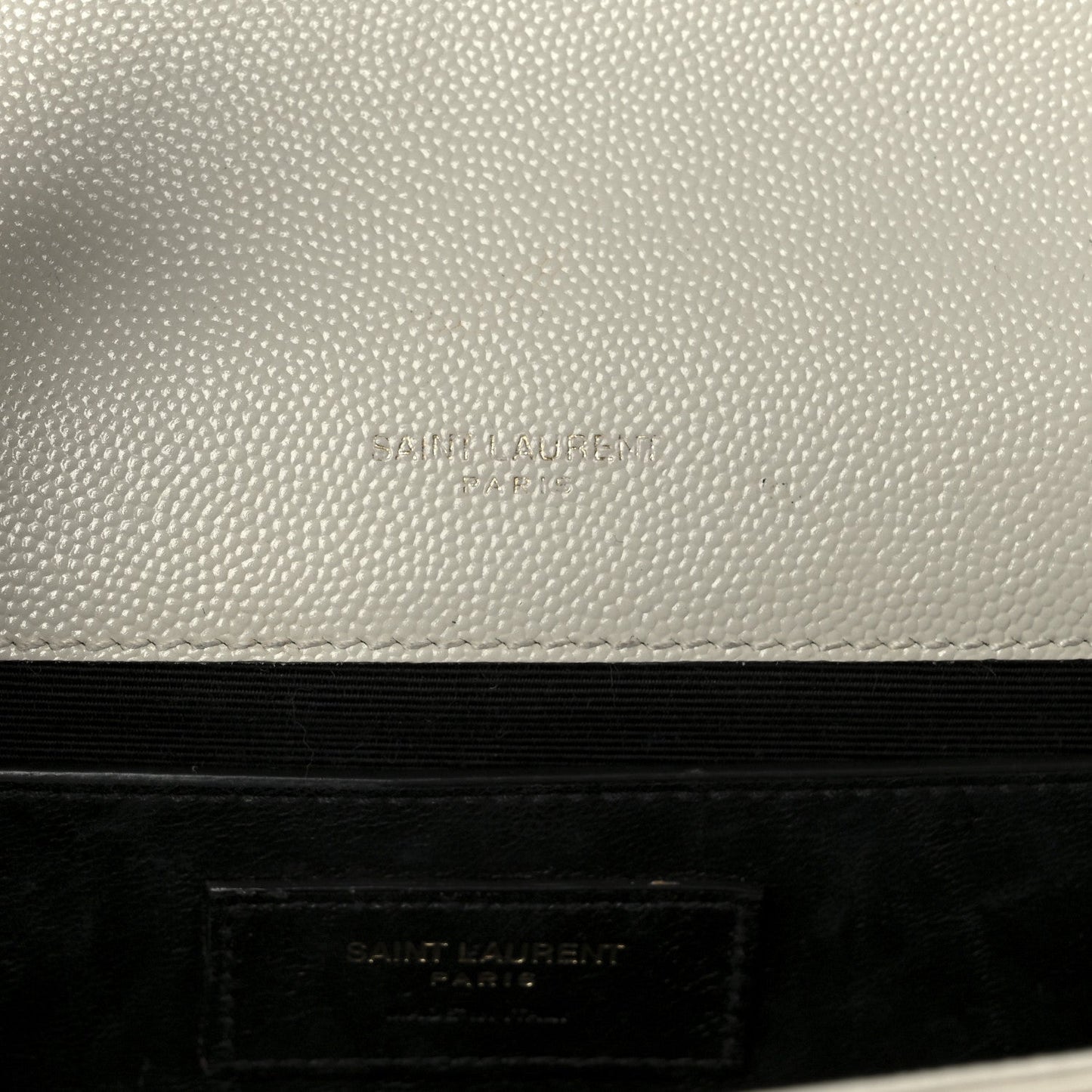 Grain De Poudre Medium Classic Monogram Kate Satchel Crema Soft