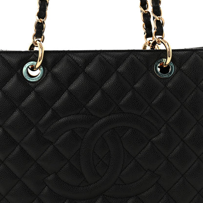 Caviar Quilted XL Grand Shopping Tote GST Black