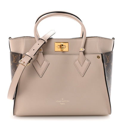 Calfskin Monogram On My Side MM Greige