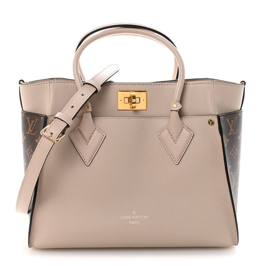 Calfskin Monogram On My Side MM Greige