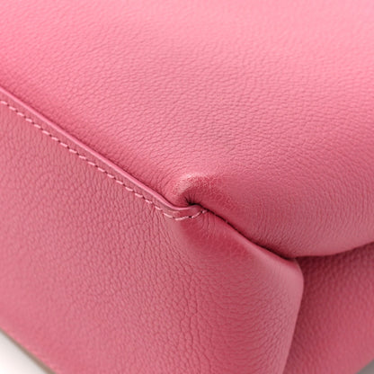 Soft Calfskin My Lockme Top Handle Lie De Vin Oxford Greige