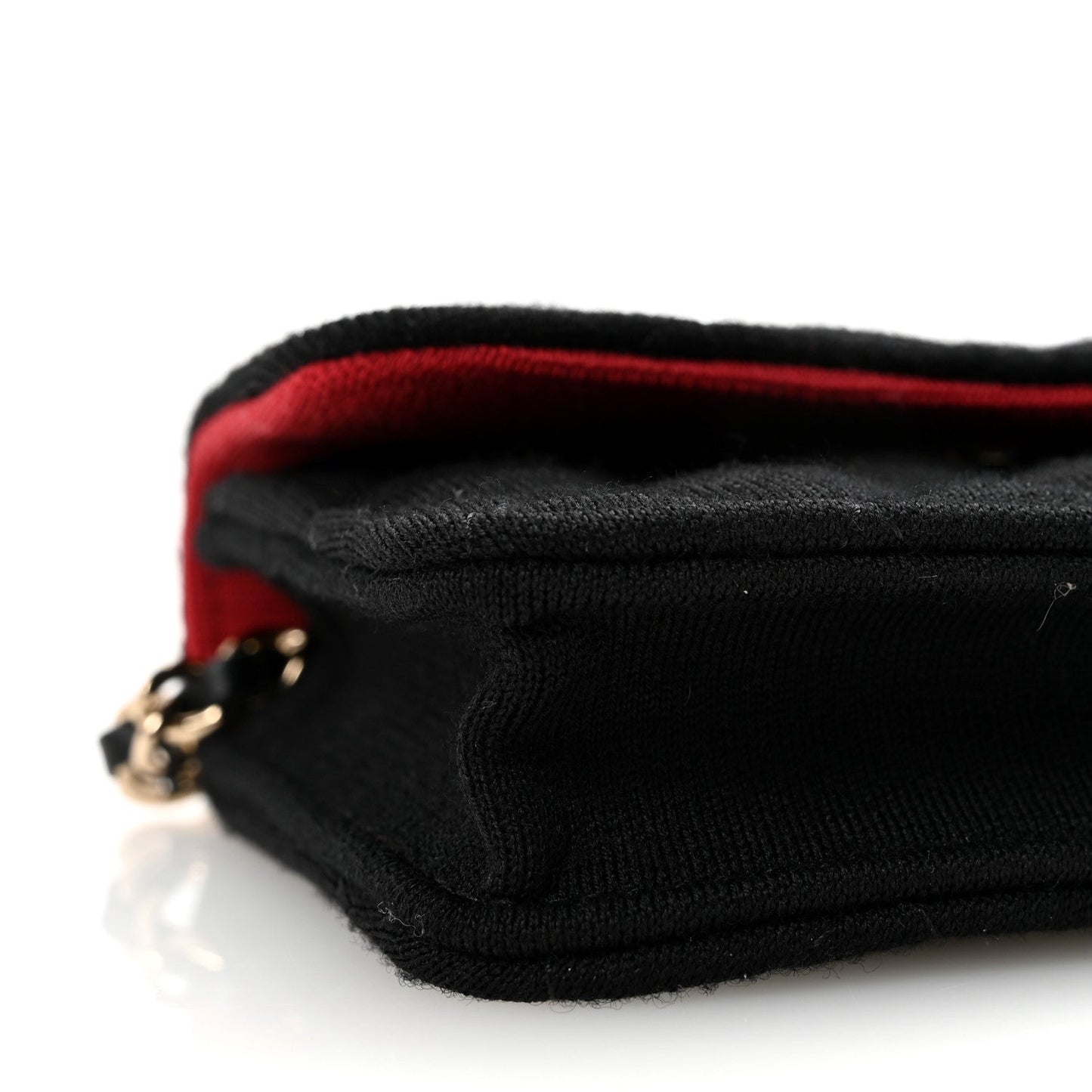 Jersey Quilted Micro Mini Flap Black