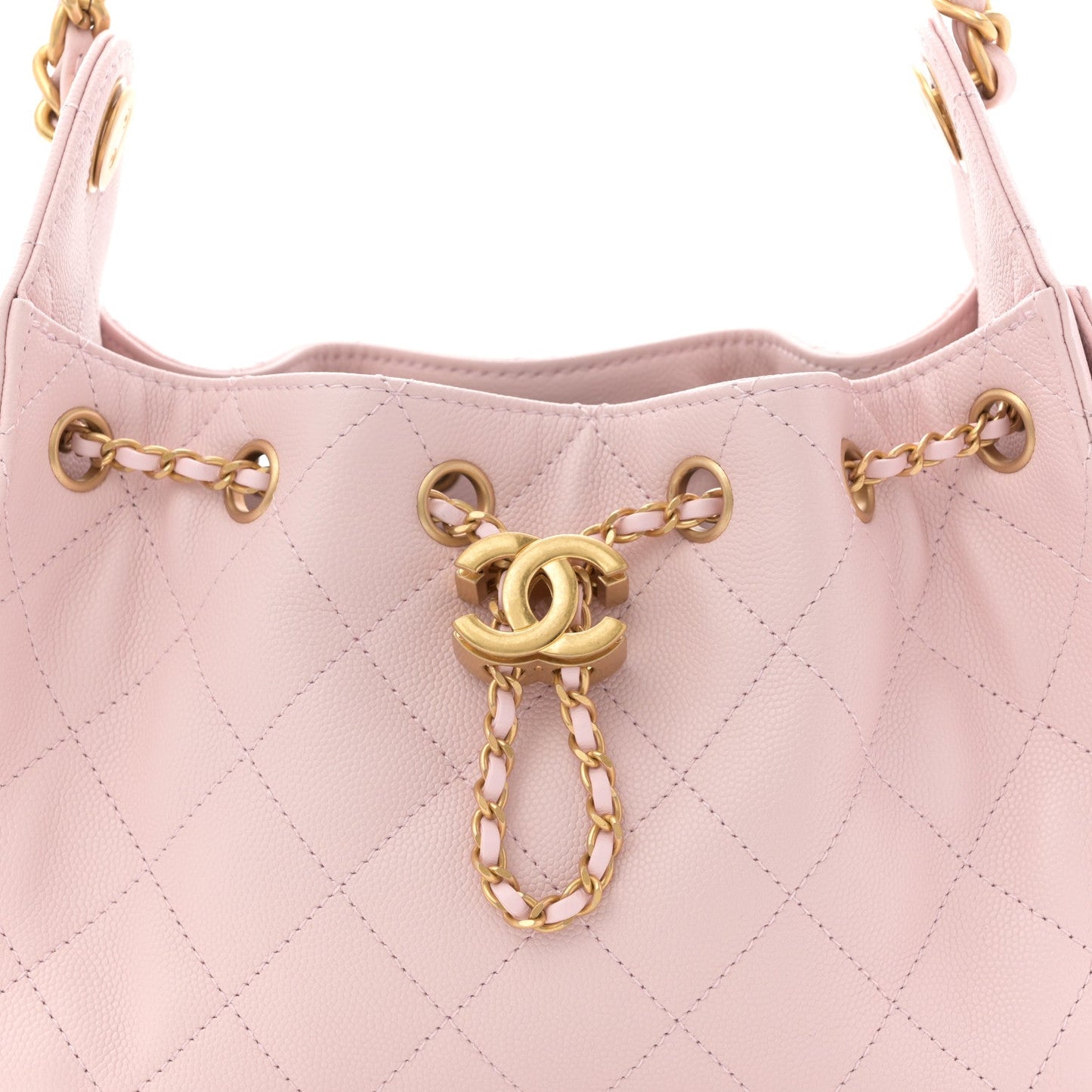 Caviar Quilted Mini Chanel 25 Handbag Light Pink