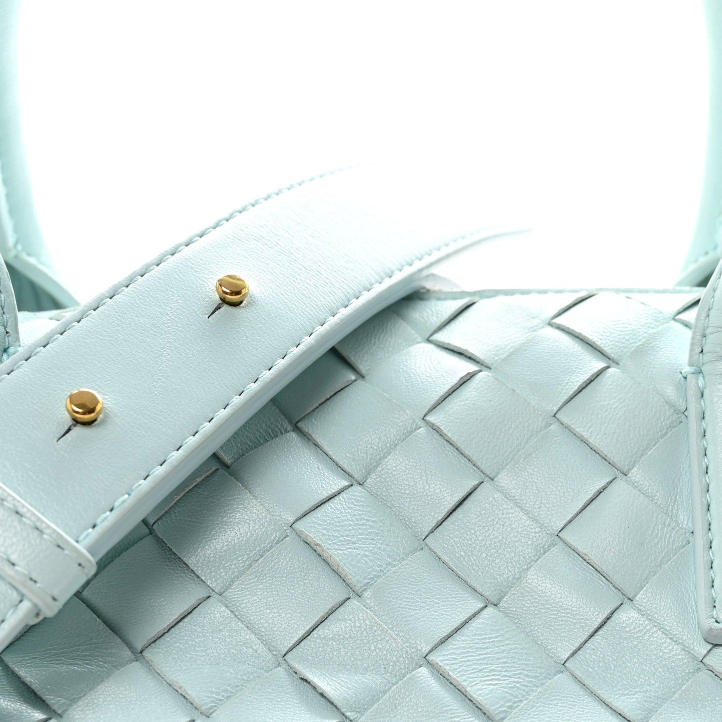 Nappa Intrecciato Bauletto Teal Washed