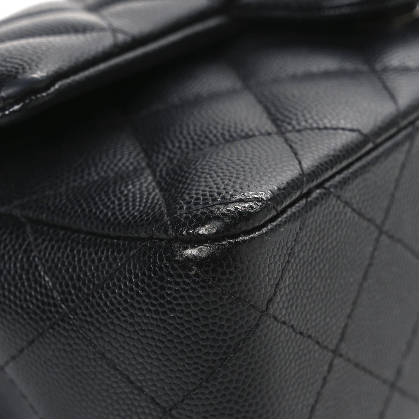 Caviar Quilted Mini Rectangular Flap Black