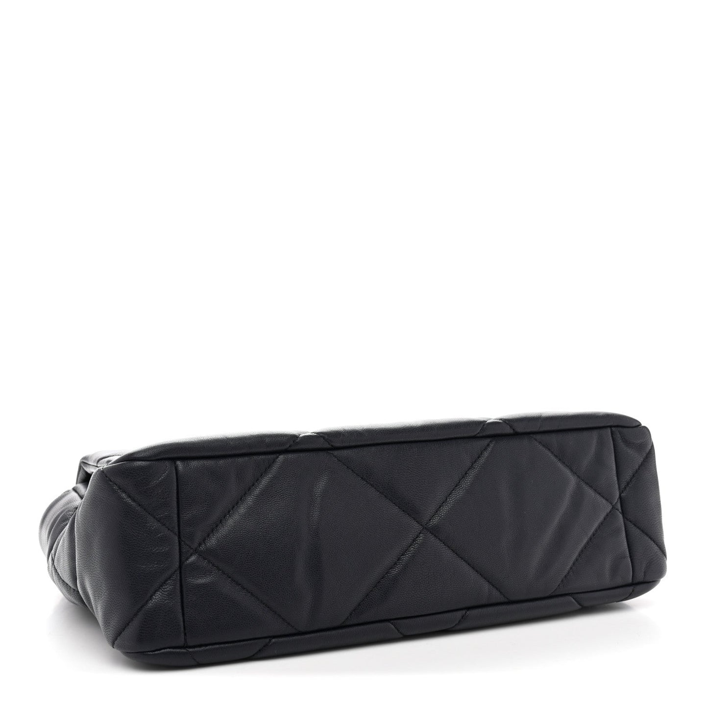 Goatskin Quilted Large Chanel 19 Flap Navy Blue