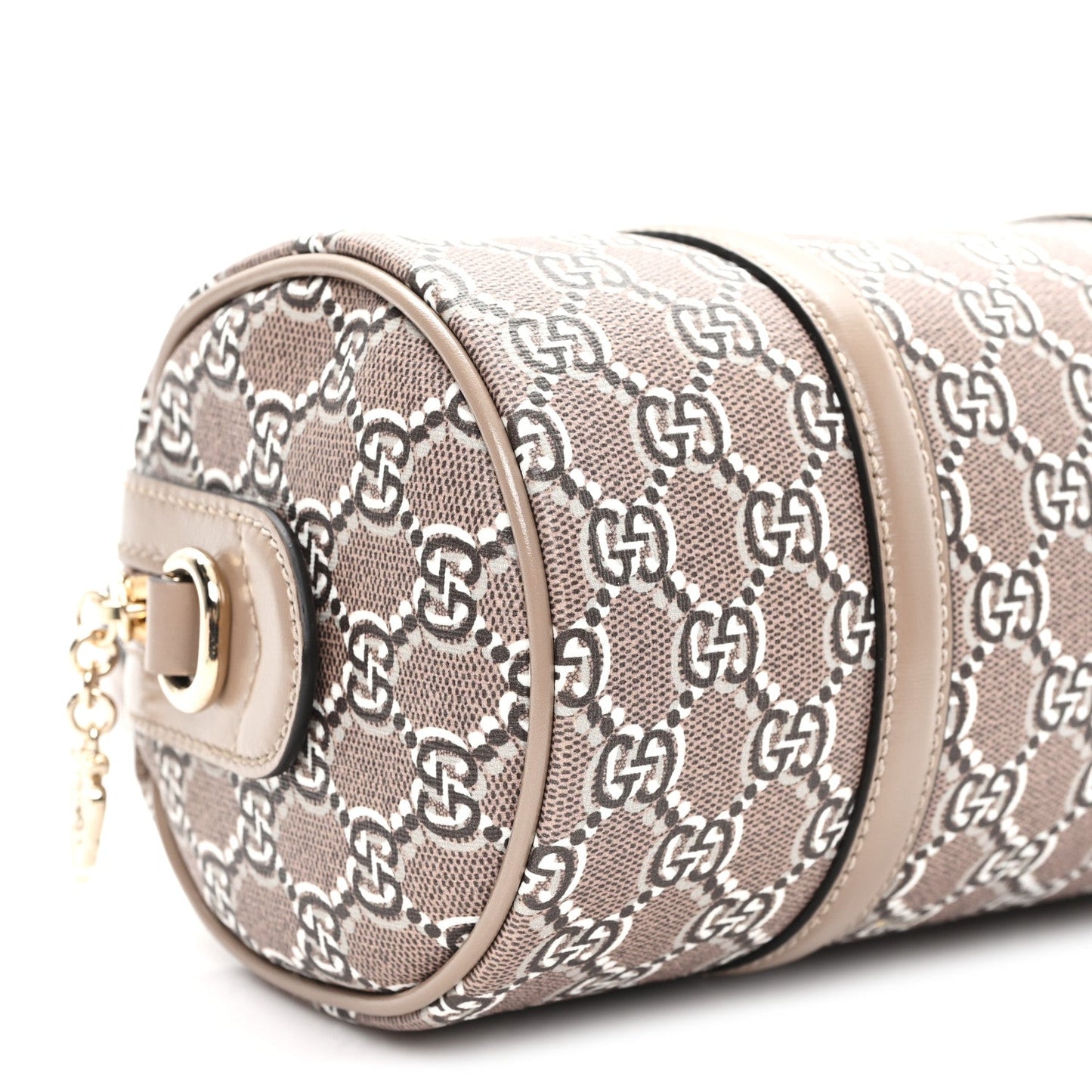 GG Shadow Monogram Ophidia Top Handle Bowler Bag Taupe