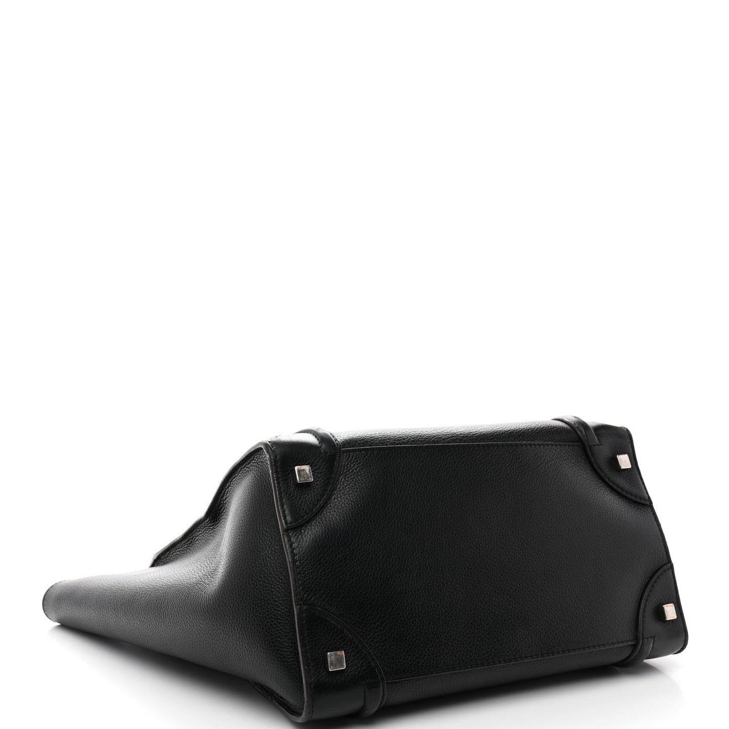 Drummed Calfskin Mini Luggage Black