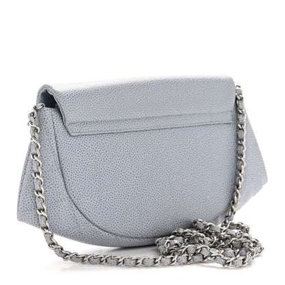 Caviar Half Moon Wallet On Chain WOC Light Blue