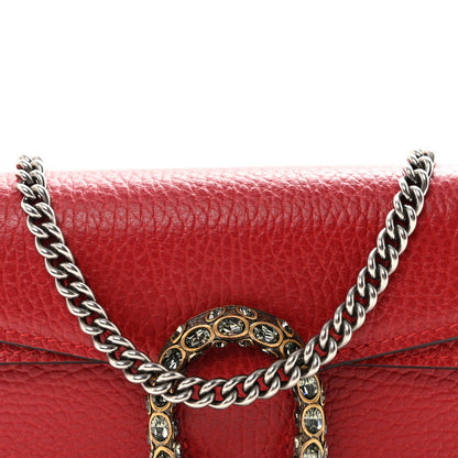 Calfskin Super Mini Dionysus Shoulder Bag Hibiscus Red